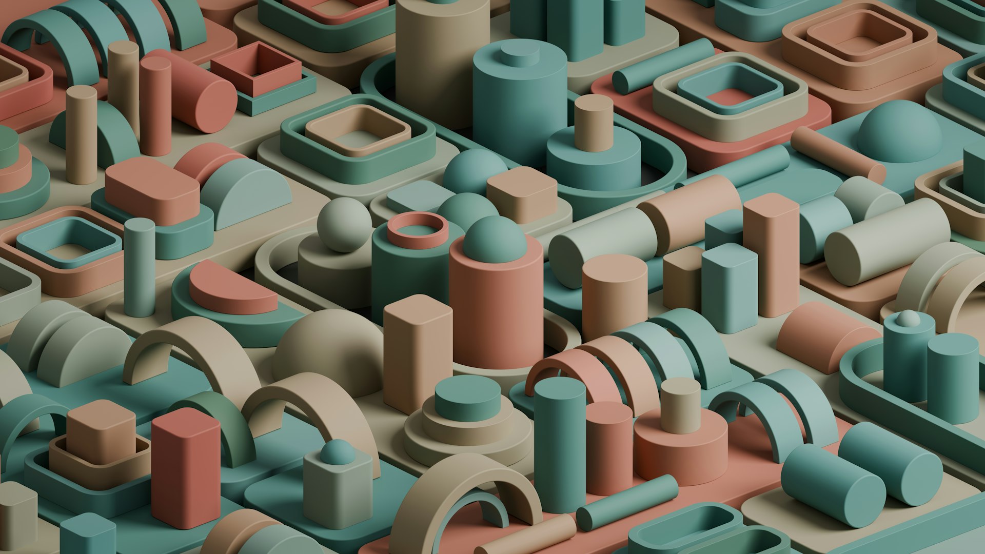 A computer generated image of a bunch of pipes